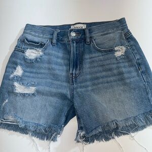 Modest Distressed Denim tricot Shorts women’s size small